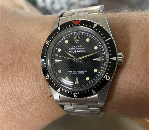 first year honeycomb dial rolex milgaus|rolex milgauss model history.